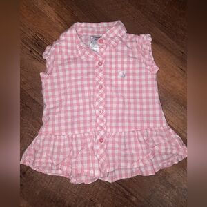Carhartt Pink Checkered Kids Button Down Shirt